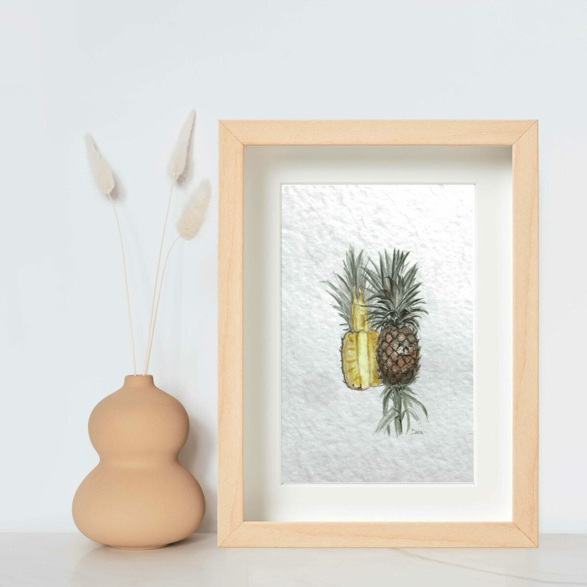 botanical drawing pineapple